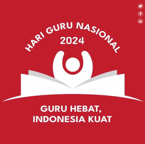 Ilustrasi Logo Hari Guru Nasional 2024