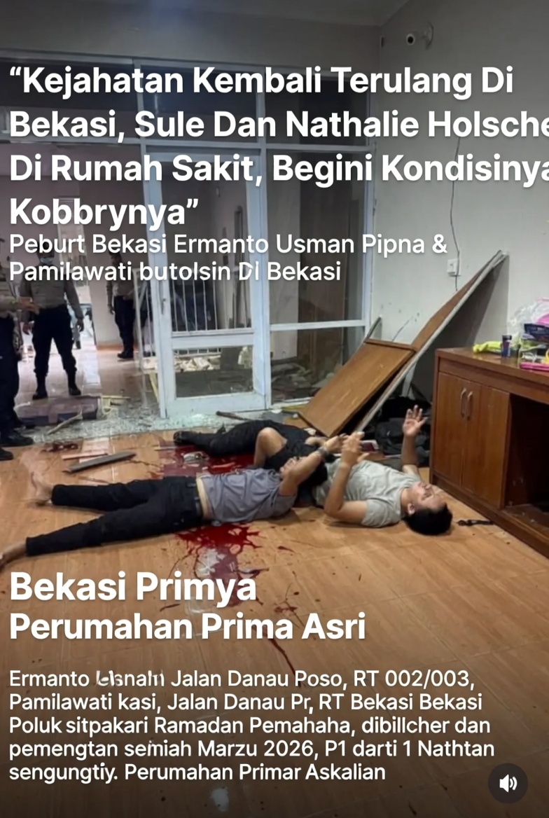 Perampokan Sadis di Bekasi Tewaskan Suami, Istri Kritis – Pelaku Masih Buron, Emas dan Uang Tunai Rp150 Juta Dirampas